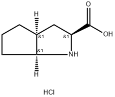 (E)-(-)-Octahydrocyclopenta[b]pyrrole-2-carboxylic acid hydrochloride Structure