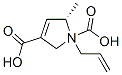 1H-Pyrrole-1,3-dicarboxylic  acid,2,5-dihydro-5-methyl-,1-(2-propen-1-yl)  ester,(5S)- Structure