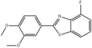 2-(3,4-DIMETHOXY-PHENYL)-4-FLUORO-BENZOTHIAZOLE 结构式