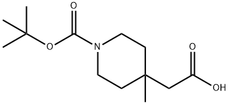[1-(tert-butoxycarbonyl)-4-methylpiperidin-4-yl]acetic acid Structure