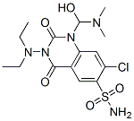 7-chloro-3-diethylamino-1-(dimethylamino-hydroxy-methyl)-2,4-dioxo-qui nazoline-6-sulfonamide 结构式