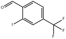 2-ヨード-4-トリフルオロメチルベンズアルデヒド 化学構造式