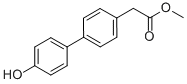 2-(4-(4-羟基苯基)苯基)乙酸甲酯 结构式