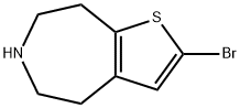 2-BROMO-5,6,7,8-TETRAHYDRO-4H-THIENO[2,3-D]AZEPINE Struktur