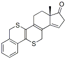 1,6-dithiabenz(3,4)estra-3,5(10),8,14-tetraen-17-one Struktur