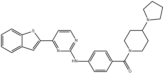 [4-[(4-ベンゾ[B]チエン-2-イル-2-ピリミジニル)アミノ]フェニル][4-(1-ピロリジニル)-1-ピペリジニル]-メタノン