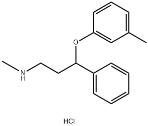 Atomoxetine Related Compound B (10 mg) (N-Methyl-3-phenyl-3-(m-tolyloxy)propan-1-amine hydrochloride) 化学構造式