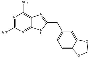 8-((Benzo[d][1,3]dioxol-6-yl)methyl)-9H-purine-2,6-diamine Structure