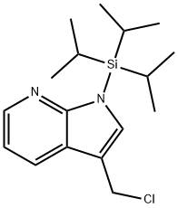 1H-Pyrrolo[2,3-b]pyridine, 3-(chloromethyl)-1-[tris(1-methylethyl)silyl]- 结构式