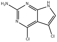 4,5-DICHLORO-1H-PYRROLO[2,3-D]PYRIMIDIN-2-AMINE 结构式