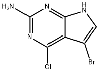 5-溴-4-氯-7H-吡咯并[2,3-D]嘧啶-2-胺 结构式