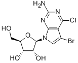 5-BROMO-4-CHLORO-7-SS-D-RIBOFURANOSYL-7H-PYRROLO[2,3-D]PYRIMIDIN-2-AMINE 结构式