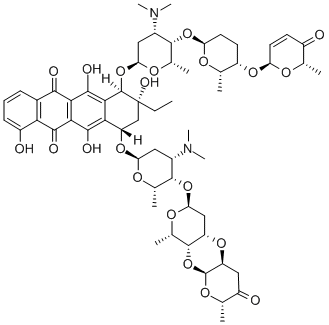 ditrisarubicin C 化学構造式