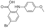 5-BROMO-2-(4-METHOXY-PHENYLAMINO)-BENZOIC ACID 结构式