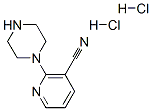 2-(piperazin-1-yl)nicotinonitrile bihydrochloride 化学構造式