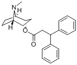 [1R,5S,(+)]-トロパン-2α-イル=3,3-ジフェニル-3-ヒドロキシ-プロピオナート 化学構造式