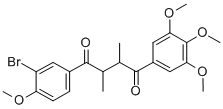 1,4-BUTANEDIONE, 1-(3-BROMO-4-METHOXYPHENYL)-2,3-DIMETHYL-4-(3,4,5-TRIMETHOXYPHENYL)-,874150-52-4,结构式