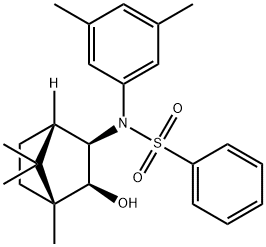 (1R,2S,3R)-(+)-3-[N-(BENZENESULFONYL)-N-(3,5-DIMETHYL-PHENYL)AMINO]-2-BORNANOL 化学構造式