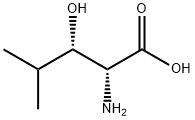 (2R,3S)-(-)-2-Amino-3-hydroxy-4-methylpentanoic acid 化学構造式