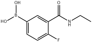3-(乙基氨甲酰基)-4-氟苯基硼酸,874219-20-2,结构式