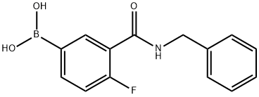 3-(BENZYLCARBAMOYL)-4-FLUOROBENZENEBORONIC ACID 化学構造式