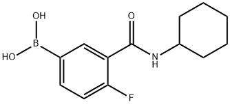 3-(CYCLOHEXYLCARBAMOYL)-4-FLUOROBENZENEBORONIC ACID 化学構造式