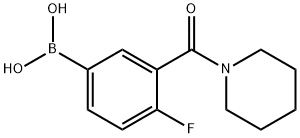 4-氟-3-(哌啶-1-羰基)苯基硼酸,874219-30-4,结构式