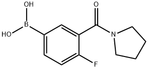 4-氟-3-(吡咯啉-1-羰基)苯基硼酸, 874219-31-5, 结构式