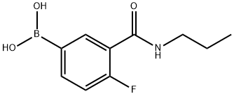 4-FLUORO-3-(N-PROPYLCARBAMOYL)BENZENEBORONIC ACID 化学構造式