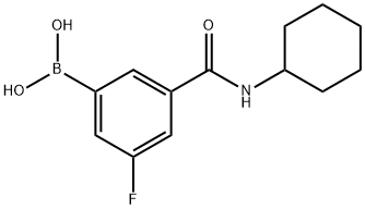 3-(CYCLOHEXYLCARBAMOYL)-5-FLUOROBENZENEBORONIC ACID Structure