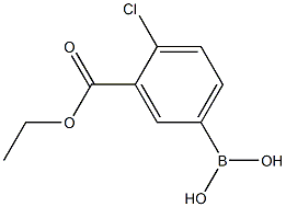 4-Chloro-3-(ethoxycarbonyl)phenylboronic acid 化学構造式