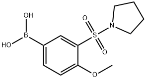 4-甲氧基-3-(吡咯啉-1-基磺酰)苯基硼酸,874219-52-0,结构式