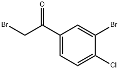 2-Bromo-1-(3-bromo-4-chlorophenyl)ethanone Structure