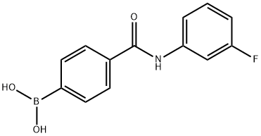 4-[[(3-フルオロフェニル)アミノ]カルボニル]フェニルボロン酸 化学構造式