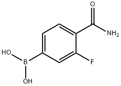 4-氨基甲酰基-3-氟苯硼酸,874288-39-8,结构式
