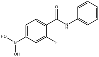 N-苯基-4-硼-2-氟苯甲酰胺, 874288-40-1, 结构式