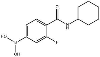 4-环己基氨甲酰基-3-氟苯硼酸,874289-11-9,结构式