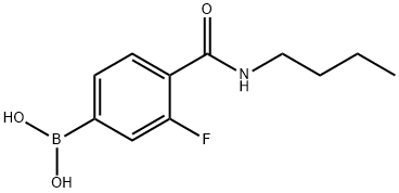 N-丁基-4-硼-2-氟苯甲酰胺,874289-17-5,结构式