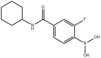 4-CyclohexylcarbaMoyl-2-fluorobenzeneboronic acid, 97% Struktur