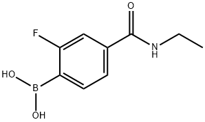 2-氟-4-(N-乙基氨基羰基)苯基硼酸 结构式