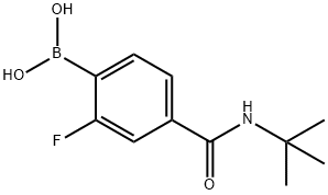 4-tert-ButylcarbaMoyl-2-fluorobenzeneboronic acid, 97% Structure