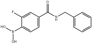 4-苄基氨基甲酰基-2-氟苯硼酸, 874289-36-8, 结构式