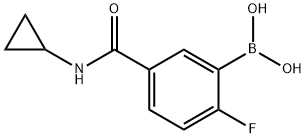 N-CYCLOPROPYL 3-BORONO-4-FLUOROBENZAMIDE|5-(CYCLOPROPYLCARBAMOYL)-2-FLUOROPHENYLBORONIC ACID