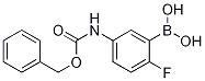 5-(BENZYLOXYCARBONYLAMINO)-2-FLUOROPHENYLBORONIC ACID, 874290-58-1, 结构式