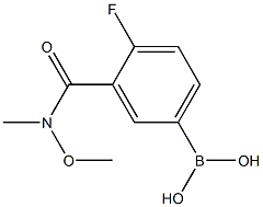 4-FLUORO-3-(METHOXY(METHYL)CARBAMOYL)PHENYLBORONIC ACID Struktur