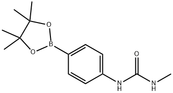 4-[(METHYLCARBAMOYL)AMINO]BENZENEBORONIC ACID, PINACOL ESTER 95%4-(3-METHYLUREIDO)BENZENEBORONIC ACID, PINACOL ESTER 化学構造式