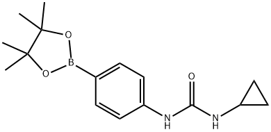 1-CYCLOPROPYL-3-[4-(4,4,5,5-TETRAMETHYL-1,3,2-DIOXABOROLAN-2-YL)PHENYL]UREA 化学構造式