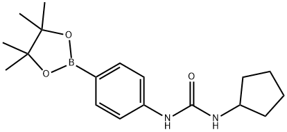 1-CYCLOPENTYL-3-[4-(4,4,5,5-TETRAMETHYL-1,3,2-DIOXABOROLAN-2-YL)PHENYL]UREA 化学構造式