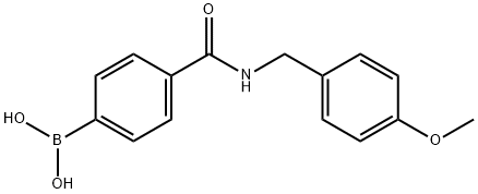4-(4-Methoxybenzylcarbamoyl)phenylboronic acid Struktur