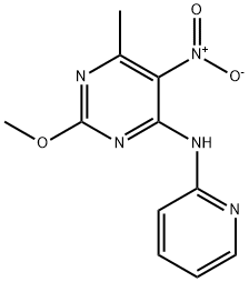 (2-methoxy-6-methyl-5-nitro-pyrimidin-4-yl)-[2]pyridyl-amine Structure